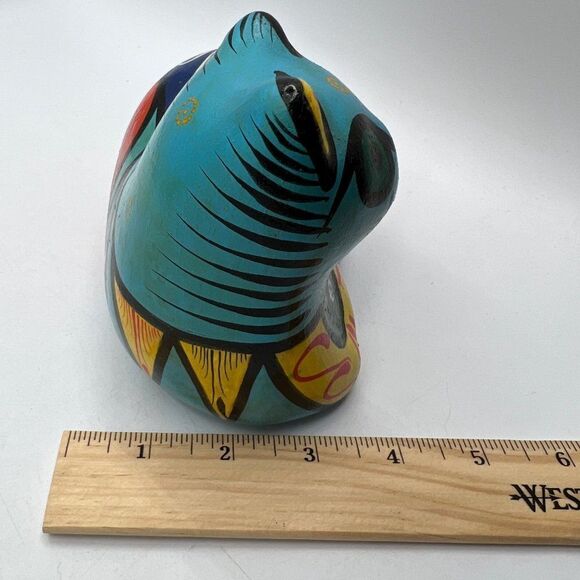 Vintage Puerto Vallarte 1990 Art Deco Cool Mexican Cat Ceramic Home Decor - Picture 12 of 13